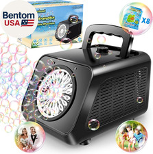 Automatic Bubble Machine for Parties: Portable  Dual-Speed Mode Bubble Maker -