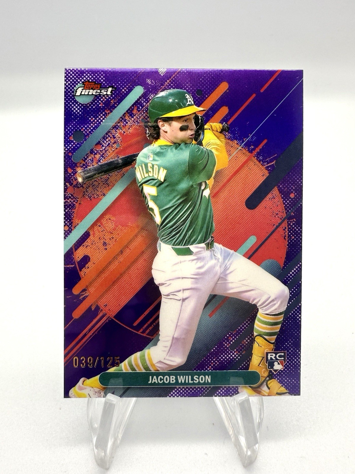 2025 Topps Finest #295 Jacob Wilson RC Rare Purple Rookie Refractor /125