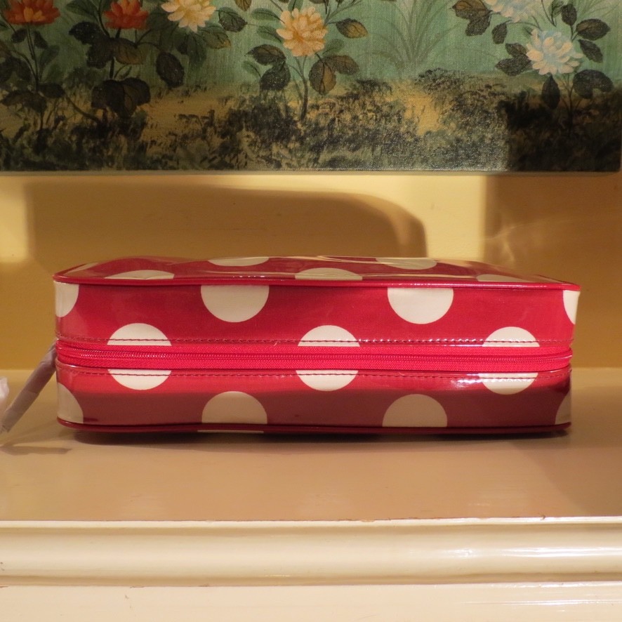 NWT KATE SPADE LARGE COLIN PATCHIN RED WHITE POLKA DOT MAKE