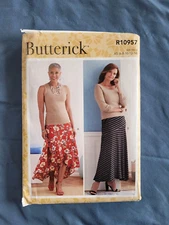 Butterick Pattern R10957 Misses Bias Cut Skirt Midi High-Low 6 8 10 12 14 UNCUT