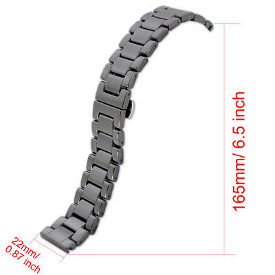 Luxus Keramik Uhrenarmband Armband für Samsung Gear S3 Frontier - Schwarz