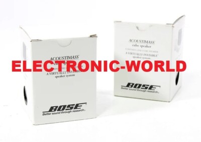 NEW Pair of Bose FreeSpace Single Cube Acoustimass Lifestyle White Speakers