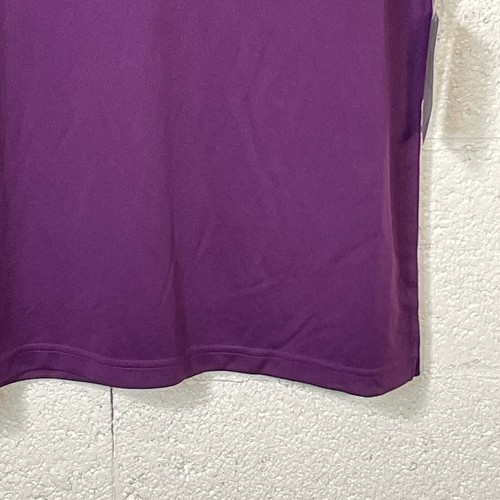Camisa polo de golf PGA Tour Airflux de malla lisa SS - Grape Royale mediana - Imagen 4 de 8
