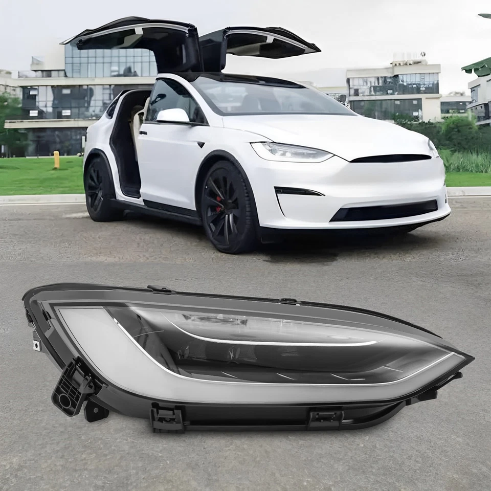 For 2021-2024 Tesla Model X LED Headlight Assembly Headlamp Right Passenger Side Foto 3 de 4
