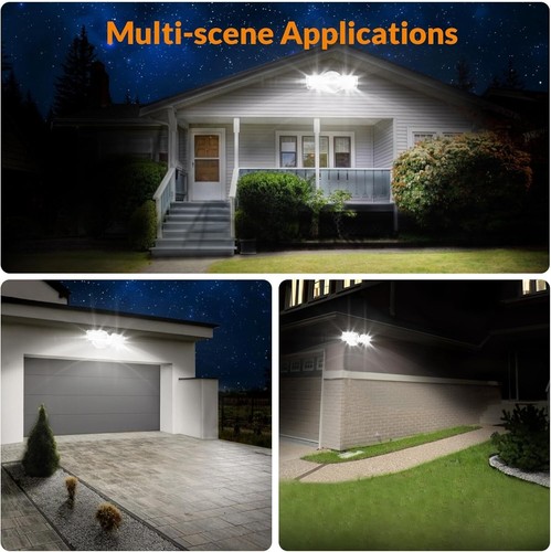 LEPOWER 2 Pack LED Security Light Dusk to Dawn Outdoor Flood Light Fixture wi... - Picture 8 of 10