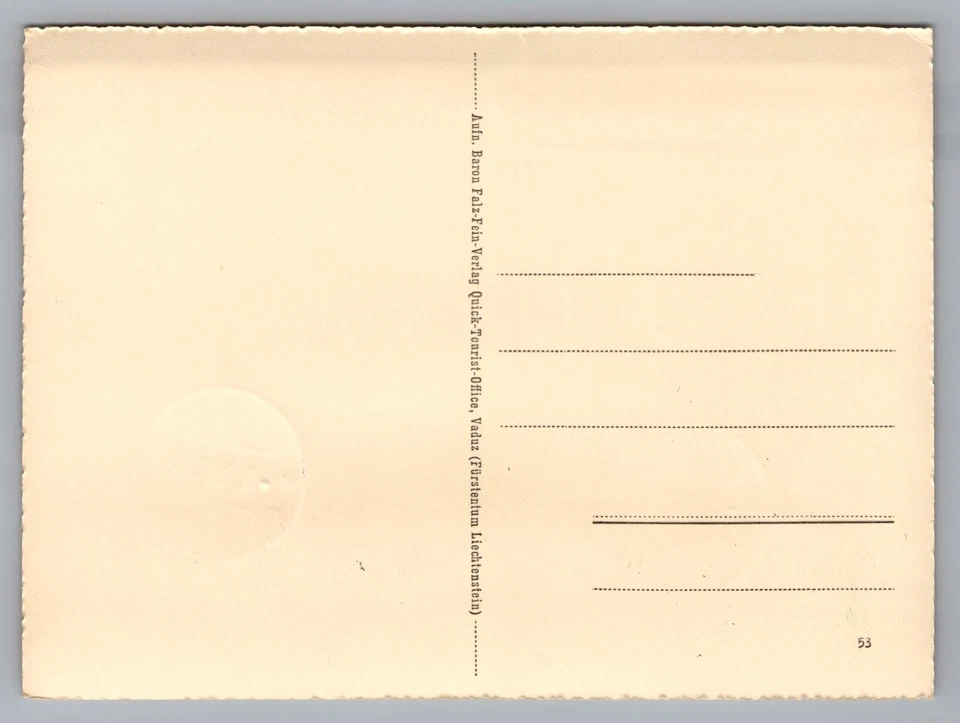 1953 Vaduz Liechtenstein Baden-Powell Photo Postcard Cover FDC Scout Conference - Image 2 of 2