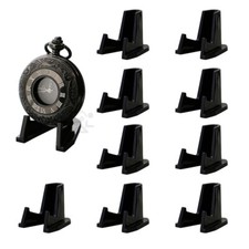  10 OnFireGuy Black Pocket Watch Display Stand Deluxe Easels with 1/2" Shelf