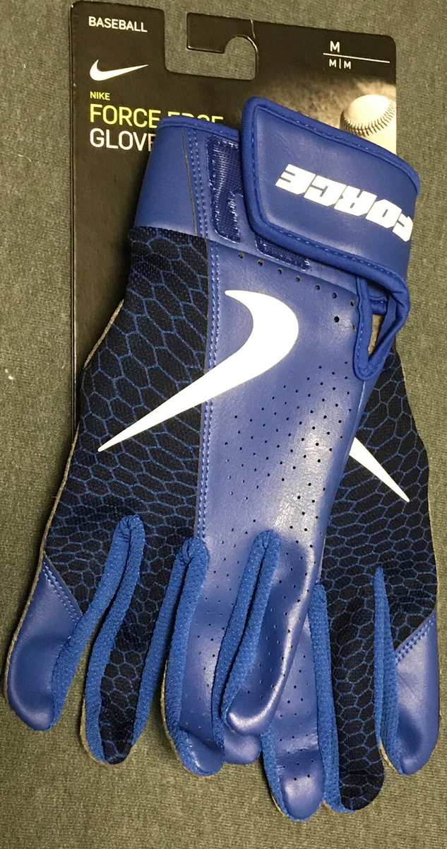 Nike Baseball Force Edge Batting Gloves Men s Medium Blue Black New With Tag
