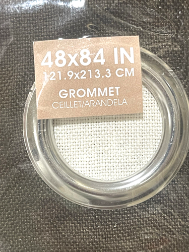 2 West Elm Linen Grommet Bi-Color Window Panels 48 x 84 Ivory and Dark Brown NEW - Picture 5 of 9