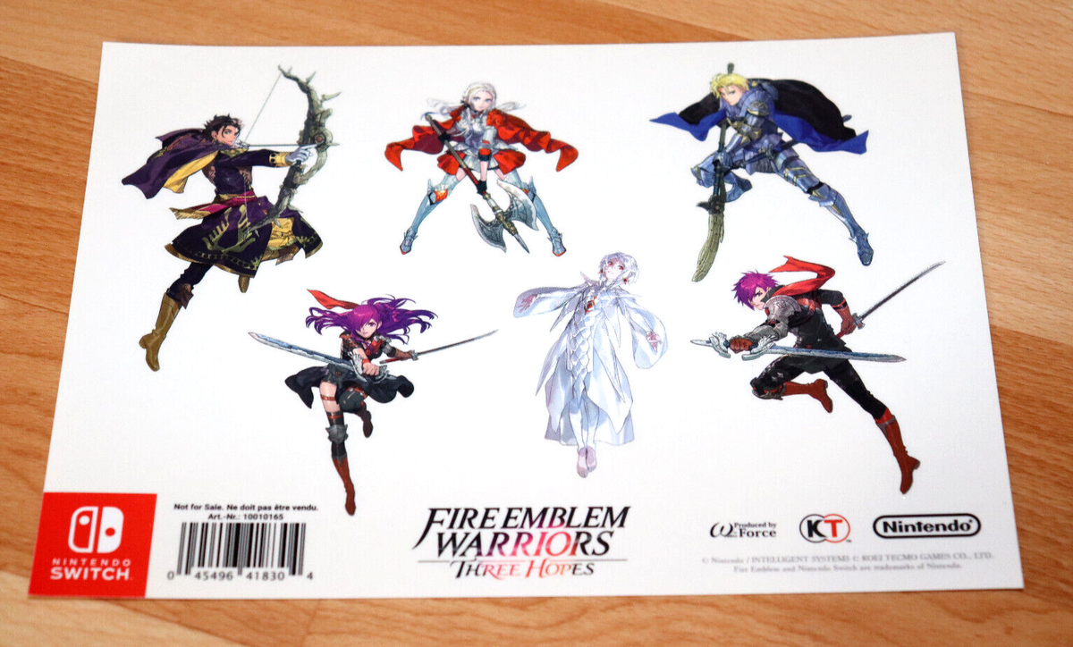 Fire Emblem Warriors Three Hope Promo Nintendo Switch Sticker
