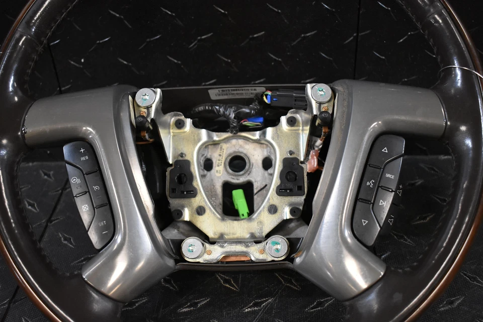 GMC Yukon XL1500 2008-2009 Denali madera/cuero de cacao volante térmico Foto 2 de 3