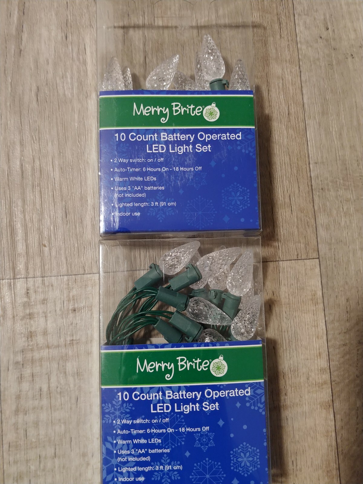 Merry Brite Battery Operated LED Light Set ( 2 Sets) eBay