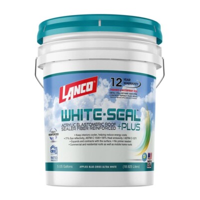 5 Gal. White-Seal Plus 100% Acrylic Elastomeric Reflective Roof Coating with