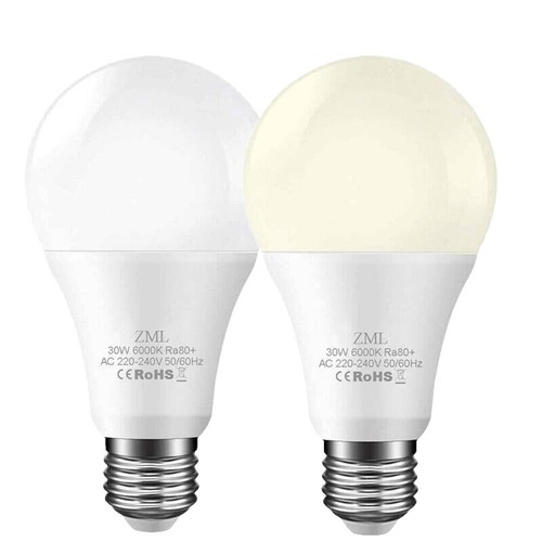 Lot De 10 Ampoules LED Mazda E27 6W = 40W - Blanc Froid 6500K, 470 Lumens, Longue Durée De Vie