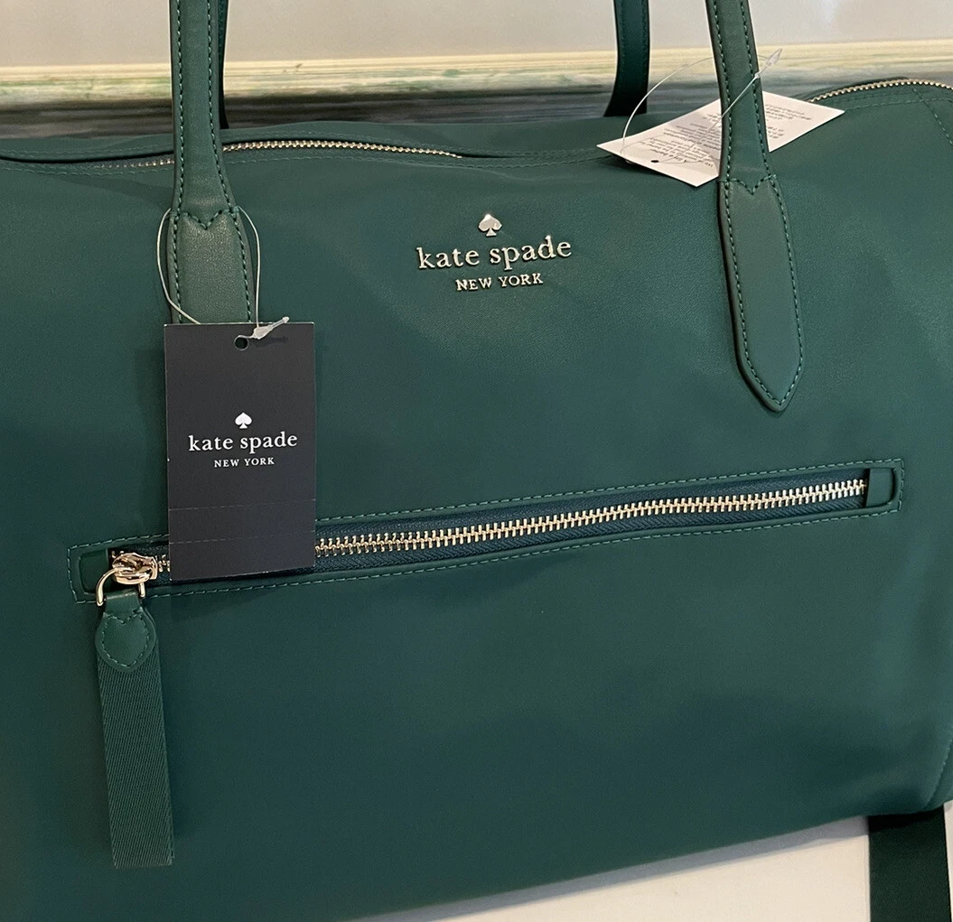 Kate Spade - Emerald Green Pebbled Leather Convertible Handbag w/ Tass –  Current Boutique