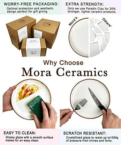 Mora Ceramic Bowls For Kitchen 28oz - Bowl Set of 4 - For Cereal Salad Pasta ... - Zdjęcie 5 z 7