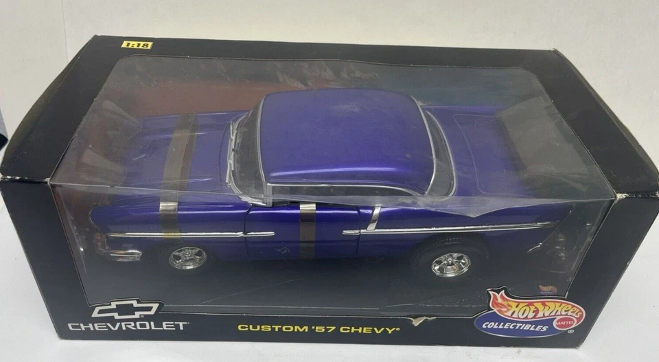Chevy de colección 1988 Mattel Hot Wheels 57 mate personalizado ¡el auto más genial-25""L! Foto 2 de 4