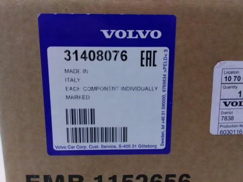 Genuine Volvo Polestar Front Brake Pad Kit S60 V60 31408076 POLESTAR ...