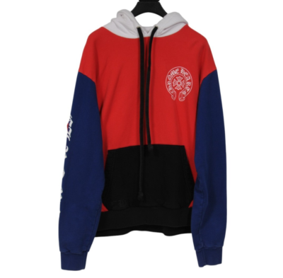 Chrome Hearts Mens Matty Boy Chomper Hoodie Medium Red Blue White