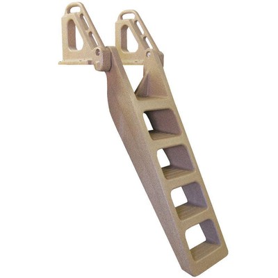 5-Step Wide Flip-Up Polyethylene Dock Ladder For Stationary Boat Dock Systems