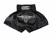 Buffalo Bulls Muay Thai Kickboxing Shorts Trunks MMA Fight Gear Embroidery Satin