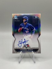2023 Bowman Yhoangel Aponte Bowman Chrome 1st Refractor Auto /499 Blue Jays