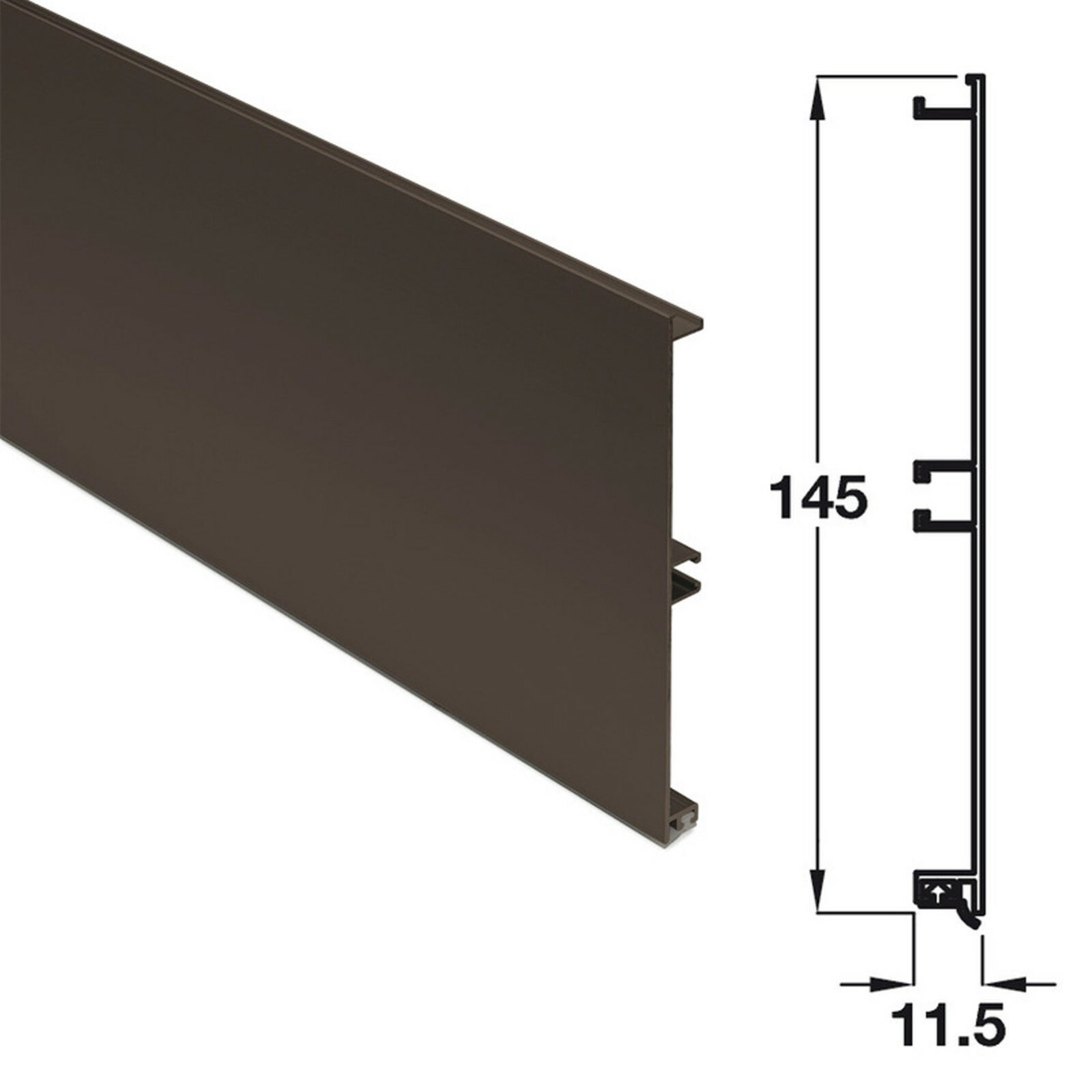 Aluminium Kitchen Unit Plinth Trim / Kick Board 145mm x 3000mm Bronze Anodised eBay