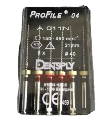 DENTSPLY Feile File ProFile 04 Packung 6 Feilen A011N 21mm 40 Maillefer Neu
