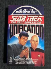1991 STAR TREK NEXT GEN Unification by Jeri Taylor FN 6.0 1st Pocket  Paperback