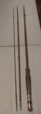 Vintage 3 Piece Hexagonal Bamboo Fly Fishing Rod by Unknown Maker | eBay