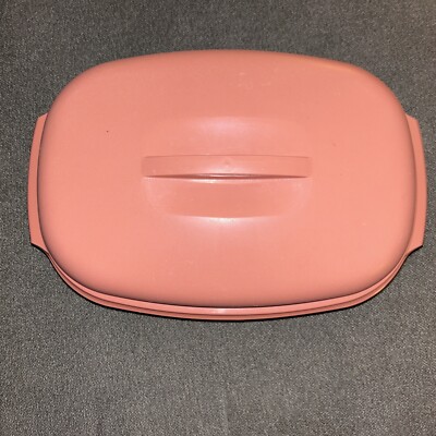 Vintage TUPPERWARE Microwave Rice Vegetable Steamer Dusty Rose 6 Cup #1273-5 