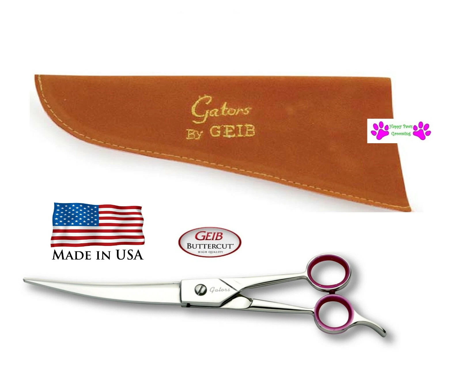 Geib Buttercut GATOR PROFESSIONAL 8.5" CURVED Shear Scissor Pet Dog Grooming