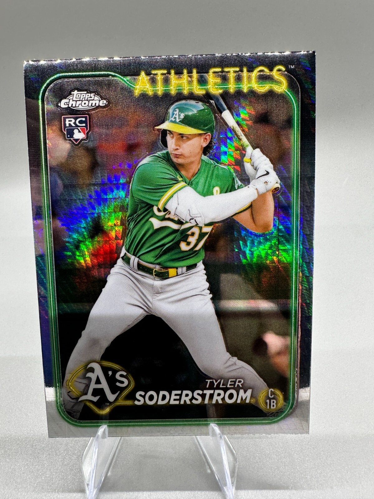 2024 Topps Chrome Prism Refractor #298 Tyler Soderstrom - Oakland Athletics