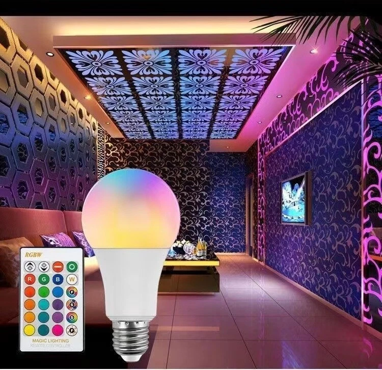 1-5X E26 RGB RGBW LED Light Bulb Multicolor Changing Magic Lamp w/Remote Control - Image 3 of 4