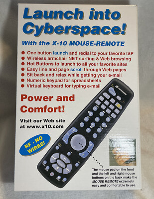 New X-10 Wireless Mouse Remote MK19A Home Automation TV PC Computer Controller