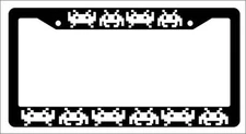 Black License Plate Frame Space Invaders (Aliens) Auto Accessory Novelty 1