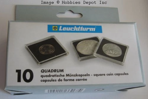 Pack of 10 Lighthouse Quadrum 32mm Square Coin Capsules 1oz Gold Eagle Holders