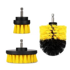 3Pcs/Set Drill Brush Power Scrubber Cleaning f/ Car Carpet Wall Tile Tub Cleaner