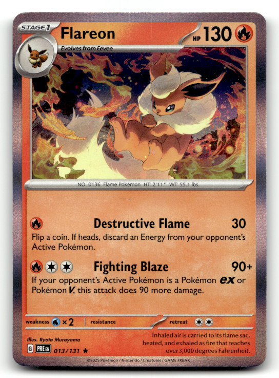 Flareon 013/131 Holo Rare SV: Prismatic Evolutions LP