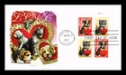 US COVER LOVE PUPPY KITTEN FIRST DAY ISSUE PLATE BLOCK PANDA CACHET