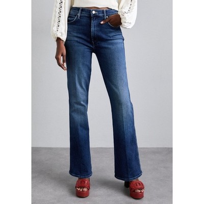 MOTHER The Desperado Boot Cut Jeans 30 C'est La Vie  Flare Dark Wash Blue Boho