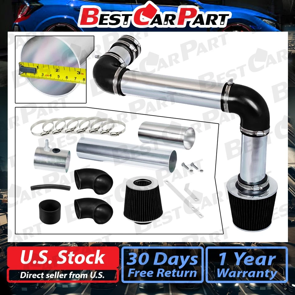 BCP BLACK 93-95 Firebird Camaro 3.4L V6 Racing Kit de admisión de aire frío + Filtro Foto 2 de 4