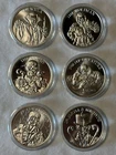 6-1oz Each Of The Horror Series .999 Fine Silver Rounds. Proofs