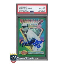 1993 Finest Refractor #88 Roberto Alomar PSA 8 Auto 10 hof signed 