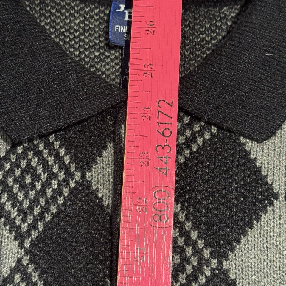 Suéter Vintage John Blair 1/4 Botón Tejido Cuello 3XL Estilo Coogi Foto 4 de 4