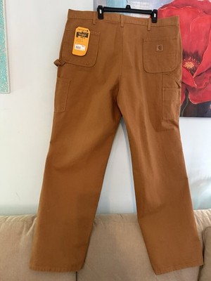 New Carhartt Pants Mens 44x36 Loose Fit Firm Duck Double-Front Utilty Work