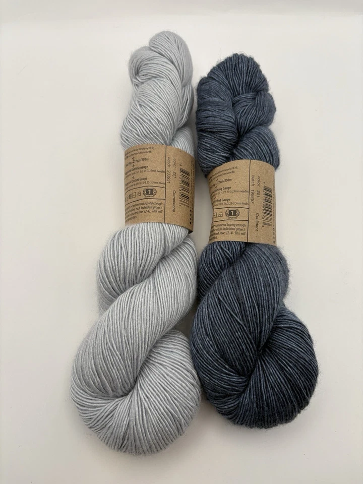 Lot of 2 ARAUCANIA NUBLE Yarn ‘221 Cornerstone’ ‘201 Confident’ Merino Silk - Image 3 of 4