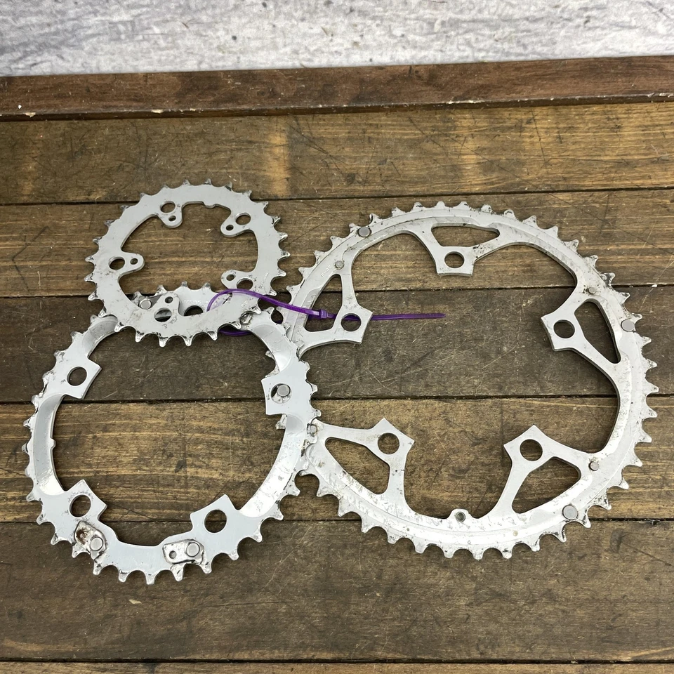 Juego de platos Shimano SG-X 46/36/26T triple 110/74 mm BCD 5 pernos doble SIS MTB Foto 3 de 4