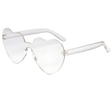 Women Retro Heart Shaped Sunglasses PC Frame Glasses Fashion Eyewears UV400