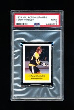 1974 NHL HOCKEY ACTION STAMPS TERRY O'REILLY PSA 9 MINT